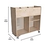 Flash Furniture Bright Beginnings Mobile 6-Section Storage Cart, 33.5"H x 31.5"W x 13"D, Brown (MK-KE24268-GG)~#|#~5C1FD814-F5FE-4B50-A18CA7B6F70272D6_sc7