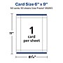 Avery Integrated Cards, 6" x 9", Glossy White, 50/Box (95281)~#|#~5C211A24-B80F-49DD-AEB53D26DB0B3192_sc7