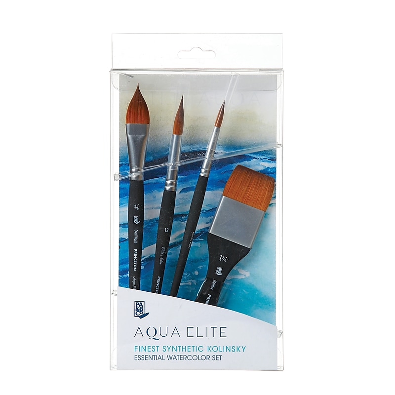 Princeton Aqua Elite Watercolor Synthetic Brush Box Set, 4/Pack (PBXP4850BSET) image 1
