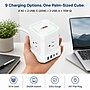 Uncaged Ergonomics Wireless Cube Power Strip with 15W Wireless Charger, 4 AC Outlets, 4 USB Ports, 10' Cord, White (WC-10-W)~#|#~5C26AE71-B6C4-4CA1-B13572DBF4BDA14D_sc7