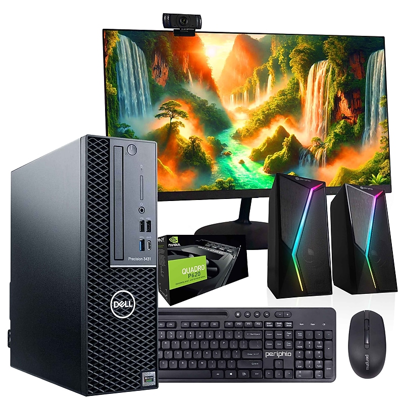 Dell Precision Refurbished Desktop Computer, Intel Core i5-9500, NVIDIA Quadro P620, 32GB RAM, 1.5TB SSD, Windows 11 Pro image 1