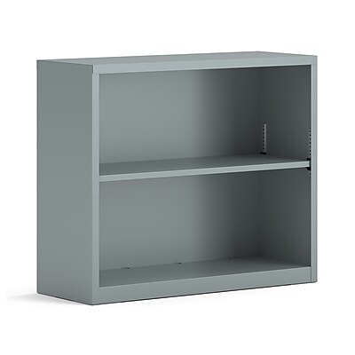 HON Brigade 29"H 2-Shelf Bookcase, Titanium (HS30ABC.P8T)
