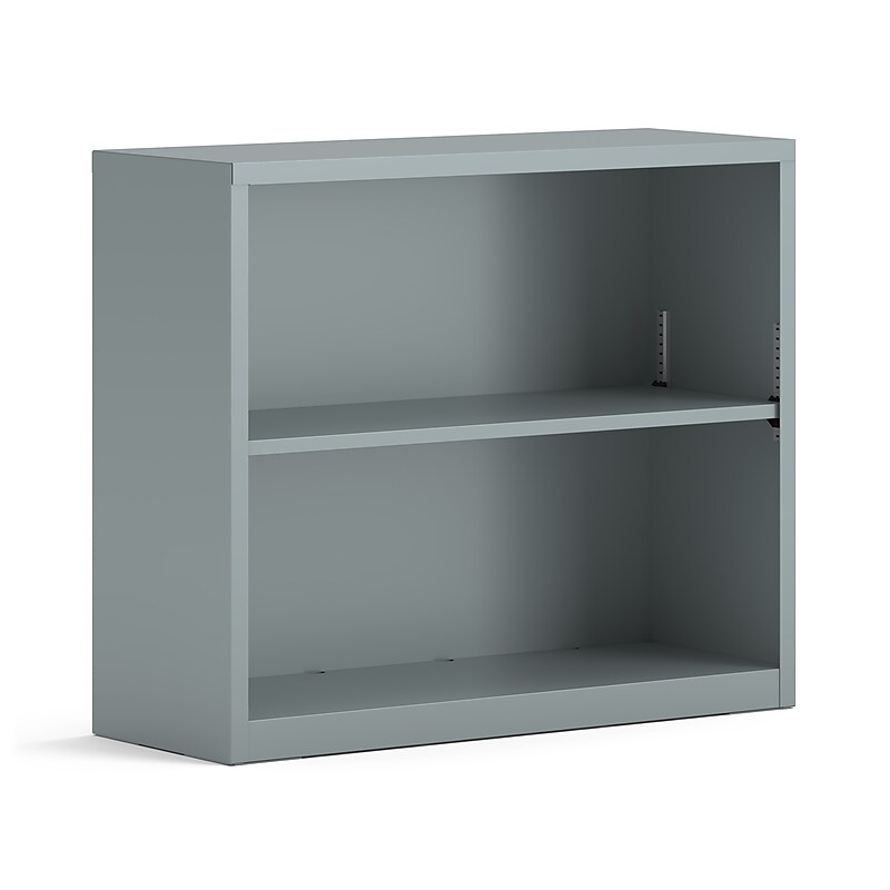 HON Brigade 29"H 2-Shelf Bookcase, Titanium (HS30ABC.P8T) image 1