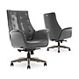 Thomasville Furniture Brooks Ergonomic Bonded Leather Swivel Executive Chair, Gray (51493-GRY)~#|#~5C39AB01-FEBB-4C45-9DDE498BF54020FF_sc7