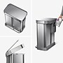 simplehuman Stainless Steel Dual Compartment Trash & Recycling Step Can, 15 Gallon (CW2116)~#|#~5C3E7F75-26F5-4EB1-86DC0B55BB60AE7B_sc7