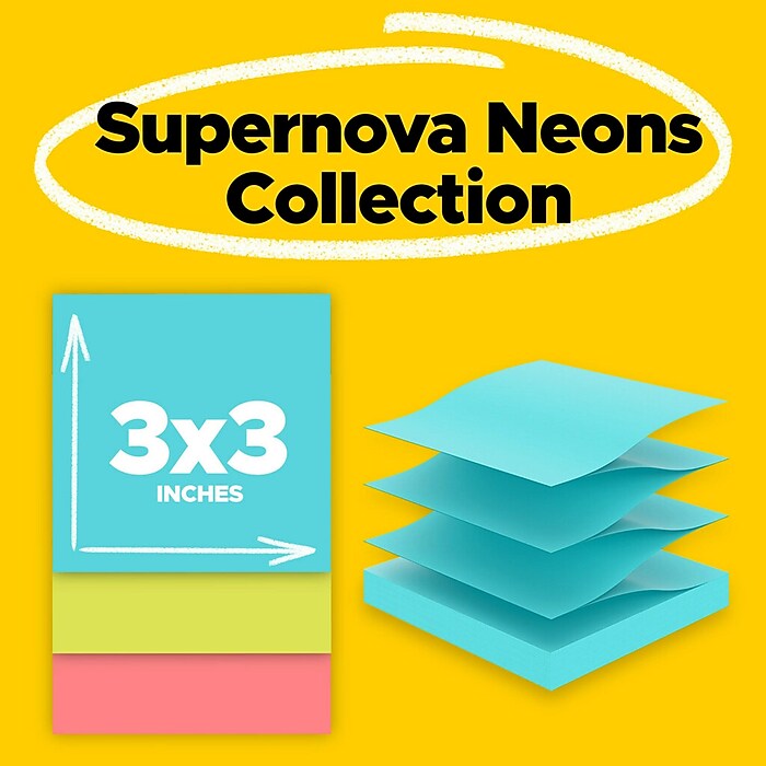 Post-it Pop-up Super Sticky Notes, 3