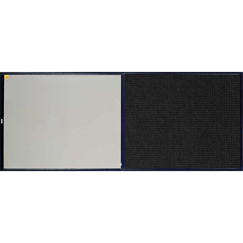 M + A Matting WaterHog CleanShield Stride Commercial Entrance Floor Mat with Adhesive Insert, 26.5" x 63.5", Charcoal image 1