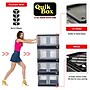 Dbest Quik Box Medium Stackable Folding Plastic Storage Bin, 12" x 11" x 12", 33.6 Qt., Black, 3/Pack (01-932)~#|#~5C4A1E58-4C99-438A-A07764B05371ADF6_sc7