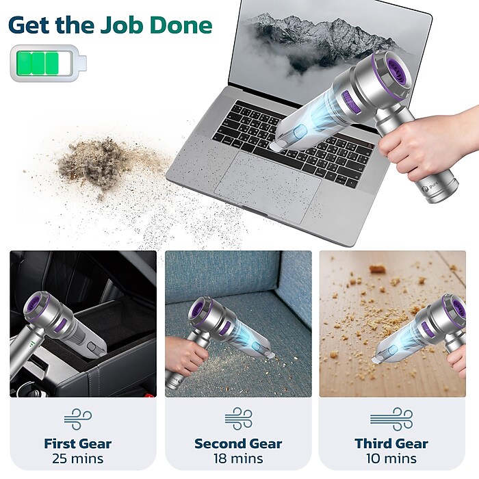 Purely C220 Wireless Portable Vacuum Computer Cleaner & Air Duster