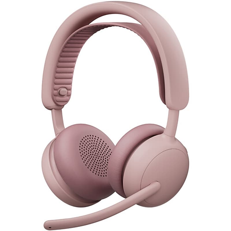 Logitech Zone Wireless 2 ES USB-C Bluetooth Stereo Phone & Computer Headset, UC Certified, Rose (981-001509) image 1