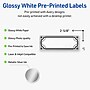 Avery Rectangle Multipurpose Labels, 1" x 2-5/8", White, 160/Pack (19479370597)~#|#~5C514F48-1364-44E4-BFF5C0AB9DEA26AC_sc7