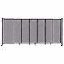 Versare ShieldWall Folding Mobile Room Divider, 82"H x 186"W, Cloud Gray Fabric (DS1911208-1)~#|#~5C543758-8D1C-4664-967EF57B96691E40_sc7