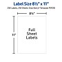 Avery Laser/Inkjet Shipping Labels, 8-1/2" x 11", White, 250 Labels/Box (95920)~#|#~5C552078-F478-4DE4-8A1B08255C747D54_sc7