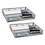 Mind Reader 6-Compartment Metal Drawer Organizer, Silver, 2/Set (2DEER-SIL)~#|#~5C554441-9D2E-45DF-AD3AA2149DAE488C_sc7