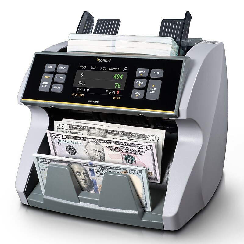 Kolibri KBR-1500 V2 Bill Counter, Gray image 1