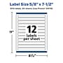 Avery Laser/Inkjet Rectangle Waterproof Multipurpose Labels, 7.5" x 0.625", White, 600/Box (94119)~#|#~5C5C93A9-2E90-4EDC-A9FEA5EA52A1FC8F_sc7