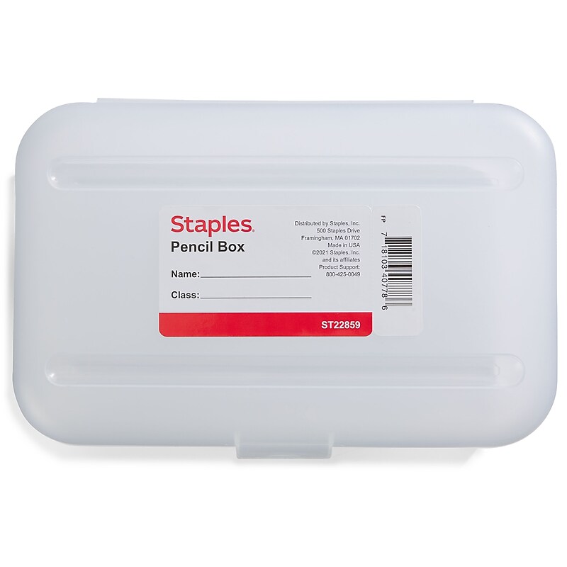 Staples Snap Plastic Cases, 2 1/4"H x 5 5/8"W x 8 1/4"L, Clear (22859) image 1
