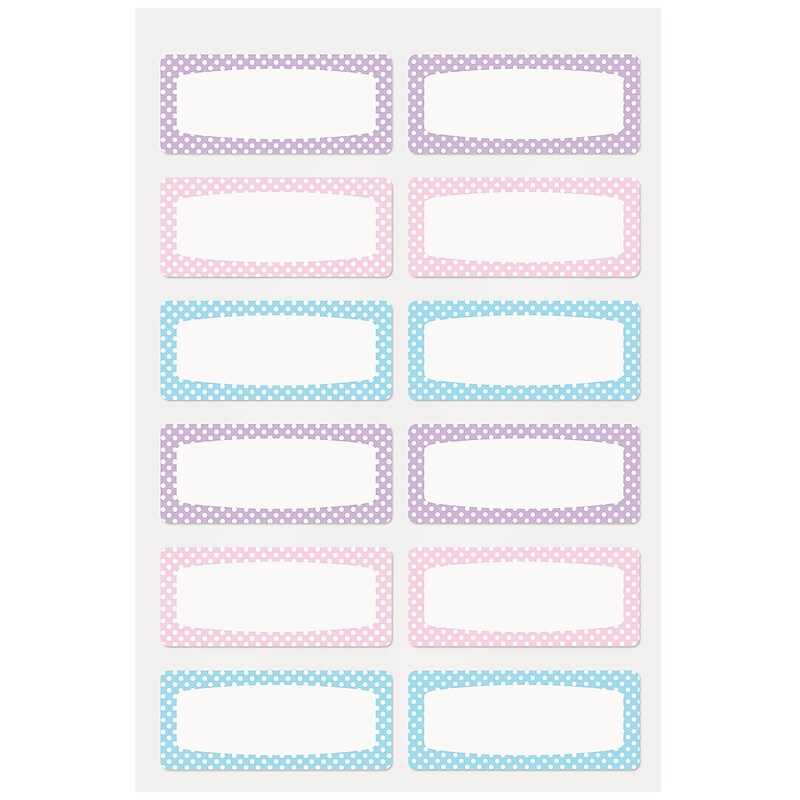 Avery No-Iron Waterproof Fabric Name Labels, 3/4" x 1-3/4", Assorted Colors, 24 Labels/Pack (40775) image 1