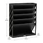 Mind Reader 5-Compartment Plastic Mountable Wall File, Black (WALLANCH-BLK)~#|#~5C66AEE8-3C52-4A8C-AF366161CF9D0241_sc7