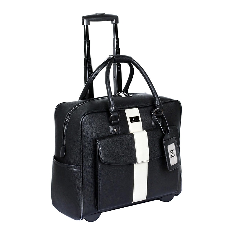 Karla Hanson Rogers 16" Carry-On Suitcase, 2-Wheeled, Black/White (60502RBLACKWHITE) image 1