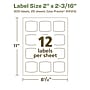 Avery EcoFriendly Laser/Inkjet Square Multipurpose Labels, 2" x 2-3/16", White, 300/Pack (94124)~#|#~5C6CD58A-C149-4B45-8ED9B11F614C063B_sc7