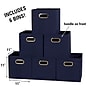 Household Essentials Medium Folding Fabric Storage Cube, 11" x 11"x 11", 23 Qt., Blue, 6/Pack (81-1)~#|#~5C6F5305-8752-4623-A692E586934D49FC_sc7