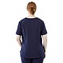 Medline Lex AVE Women's 3-Pocket V-Neck Scrub Top, Medium, Navy (4802NVYM)~#|#~5C805890-8C69-407C-975007DEB923E2EC_sc7