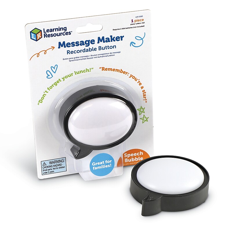 Learning Resources Message Maker Recordable Button (LER5583) image 1