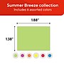 Staples Sticky Notes, 1 3/8" x 1 7/8", Summer Breeze Collection, 100 Sheets/Pad, 12 Pads/Pack (ST62862)~#|#~5C8D6895-5FDA-4669-945F09D8F4EB259D_sc7