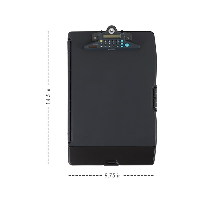 Dexas International Folio Clipcase Plastic Storage Clipboard with