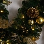 Nearly Natural 9-ft Pre-Lit Artificial Golden Frosted Christmas Garland with 50 Warm White LEDs Pinecones, Berries and Ornaments~#|#~5C9294D1-992A-44E1-8AC8F050B6504F9D_sc7