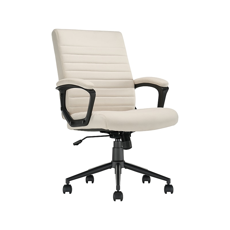 Click365 Transform 3.0 Ergonomic Vegan Leather Swivel Desk Chair, White (CCHR10008C) image 1