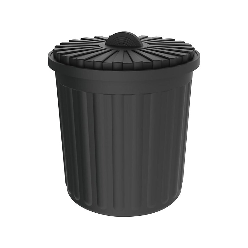 CleanRiver Mini Plastic Trash Can, 0.4 Gallon, Black (MB-BK) image 1