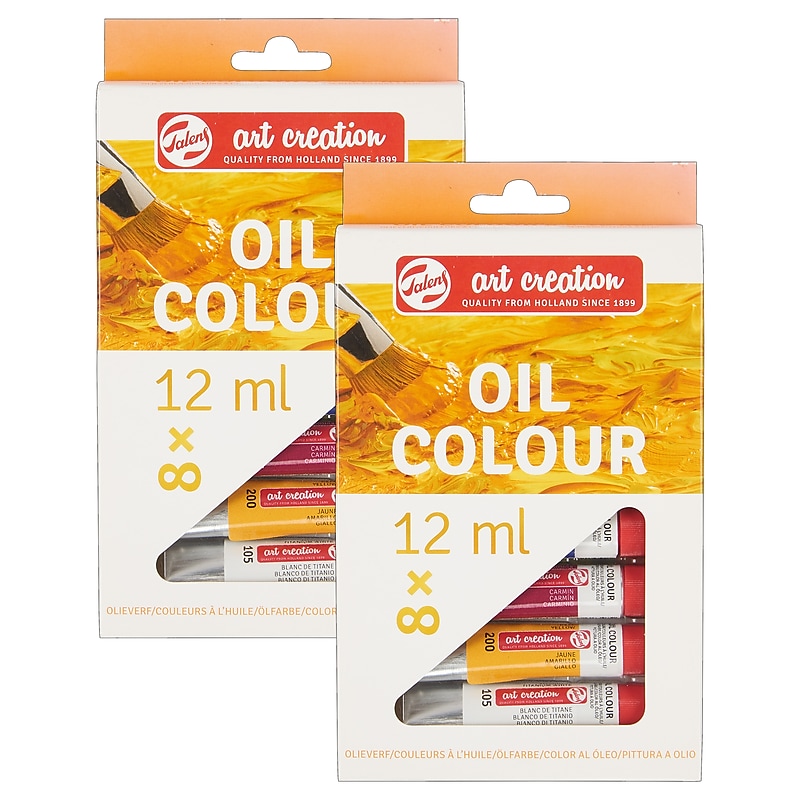 Talens Art Creation Oil Paint, Assorted Colors, 12mL, 8/Set, 2 Sets/Bundle (TLN9020108M-2) image 1