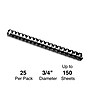 Staples® 3/4" Plastic Binding Spine Comb, 150 Sheet Capacity, Black, 25/Pack (17460/ST17460)~#|#~5C9DFEAD-7359-49F3-B94C42372AEB5A01_sc7