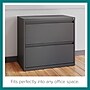 Hirsh Lateral 101 2-Drawer Lateral File Cabinet, Letter/Legal Size, Lockable, 27.75"H x 30"W x 17.63"D, Charcoal (24084)~#|#~5C9EF6ED-639A-4840-B80EF8AD6B322875_sc7