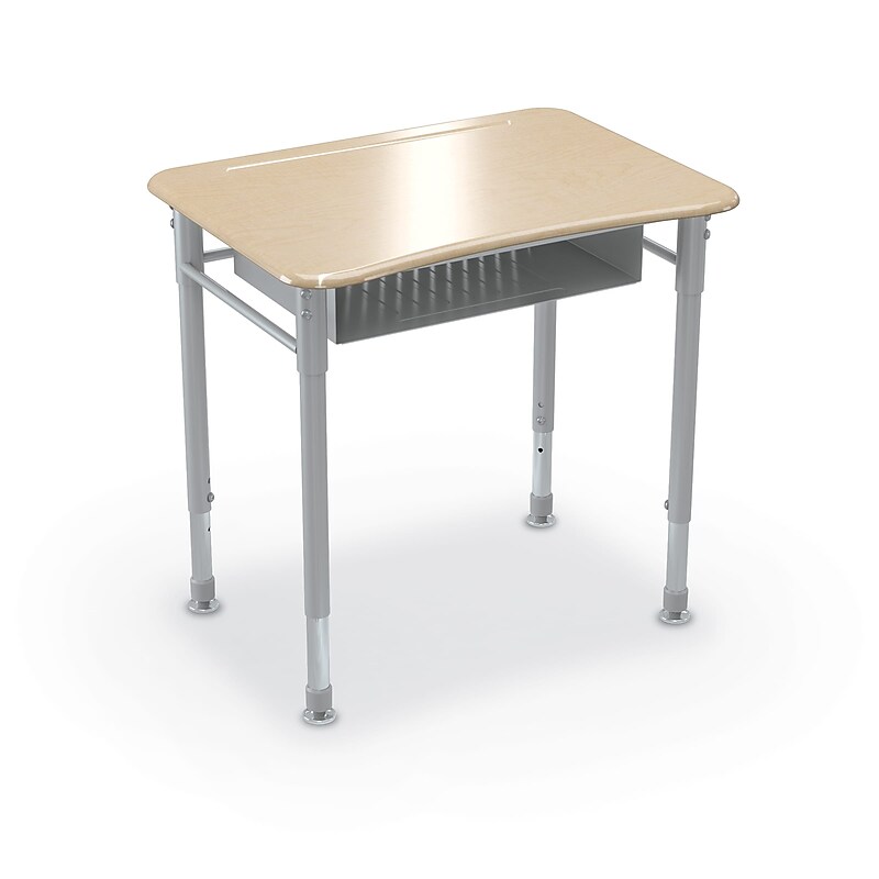 MooreCo Astute 26"W Rectangle Student Desk, Fusion Maple, 2/Pack (59082) image 1