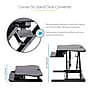 StarTech Adjustable Large Surface Corner Sit Stand Desk Converter for Dual Monitors, Keyboard Tray, 35" x 21" (ARMSTSCORNR)~#|#~5CA237BC-2017-4B7E-887D82D02F7602F0_sc7