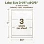 Avery Hemp Rectangle Laser/Inkjet Multipurpose Labels, 3-1/4" x 8-3/8", Off-White (24/Pack)~#|#~5CA32301-C0AC-414C-87133B6CF3F25E03_sc7