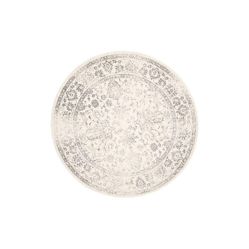 Safavieh Adirondack Collection 6' Round Indoor Area Rug, Machine Made, Ivory/Silver (ADR109C-6R) image 1