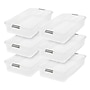 Iris 50 Qt. Latch Lid Underbed Storage Box, Clear/Gray, 6/Carton (100118CT)~#|#~5CAAE8A0-7079-46A3-BFF6A4ACD05CB530_sc7