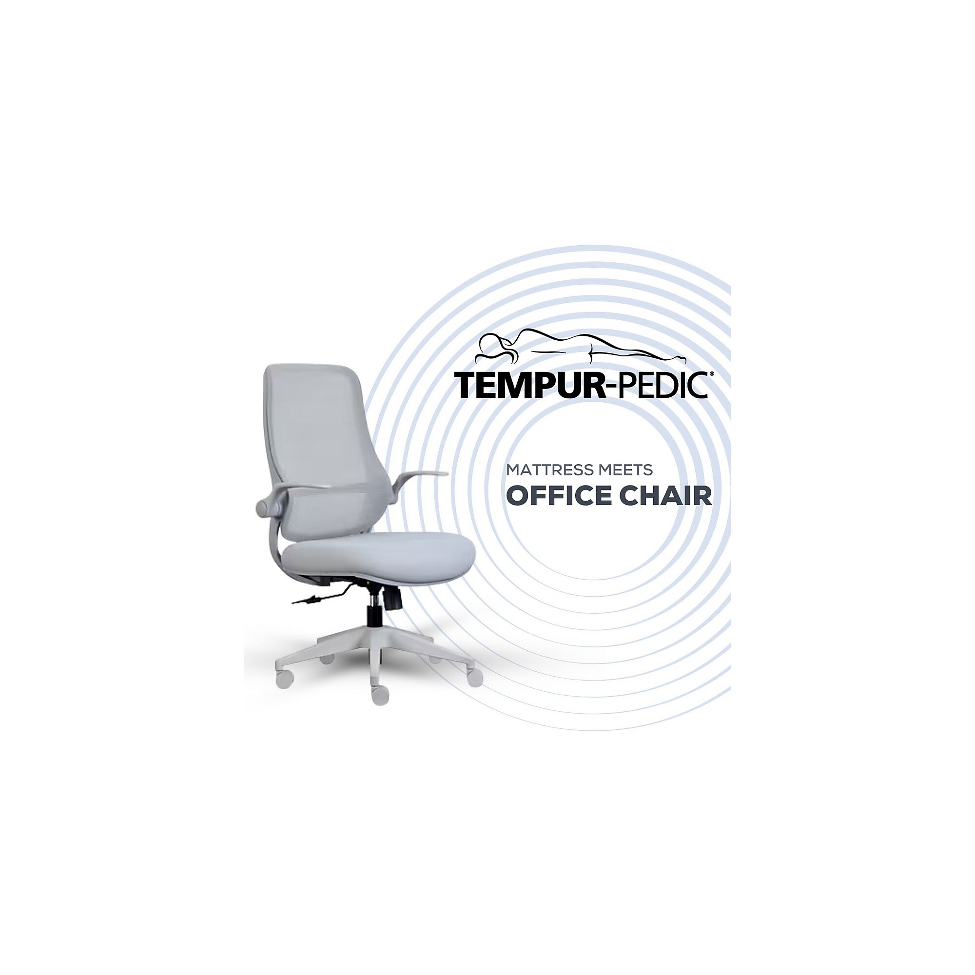 Tempur-Pedic Stratus Ergonomic Mesh/Fabric Swivel Executive Chair, Ash (TP-STRATUS-ASH) Sansujyuku sansujyuku.com