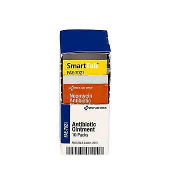 First Aid Only SmartCompliance Refill Antibiotic Ointment Packets, 0.03 oz., 10/Box (FAE-7021)