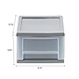 Iris Stackable Plastic Storage Bin with Drawer, Gray, 5/Pack (500162)~#|#~5CB0E058-8D60-4F35-9000DA1EF0676504_sc7