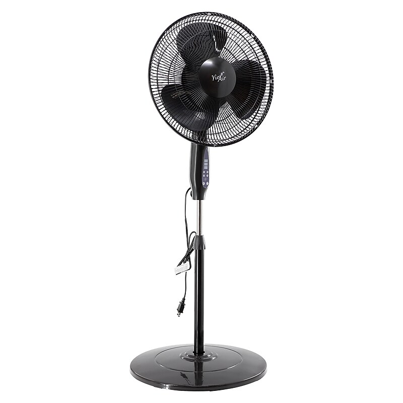 Vie Air 16" Oscillating Pedestal Fan, 3-Speed, Black (938122389M) image 1