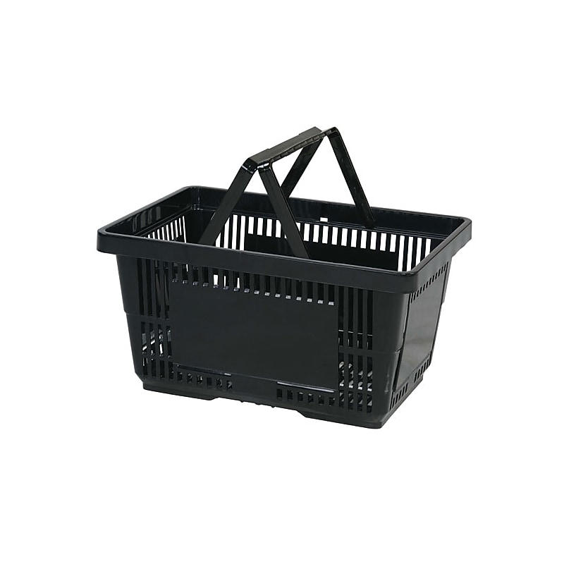 Versacart Recycled Plastic Shopping Basket , 28L, Black (206-28LNHBLK12) image 1