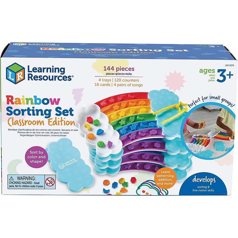 hand2mind Rainbow Sorting Classroom Activity Set, Assorted Colors (LER3379) image 1