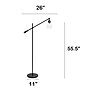 Lalia Home Studio Loft 55.5" Matte Black Floor Lamp with Cylindrical Shade (LHF-5021-BK)~#|#~5CBAB6E4-83E8-4365-9364C7A1965032E4_sc7