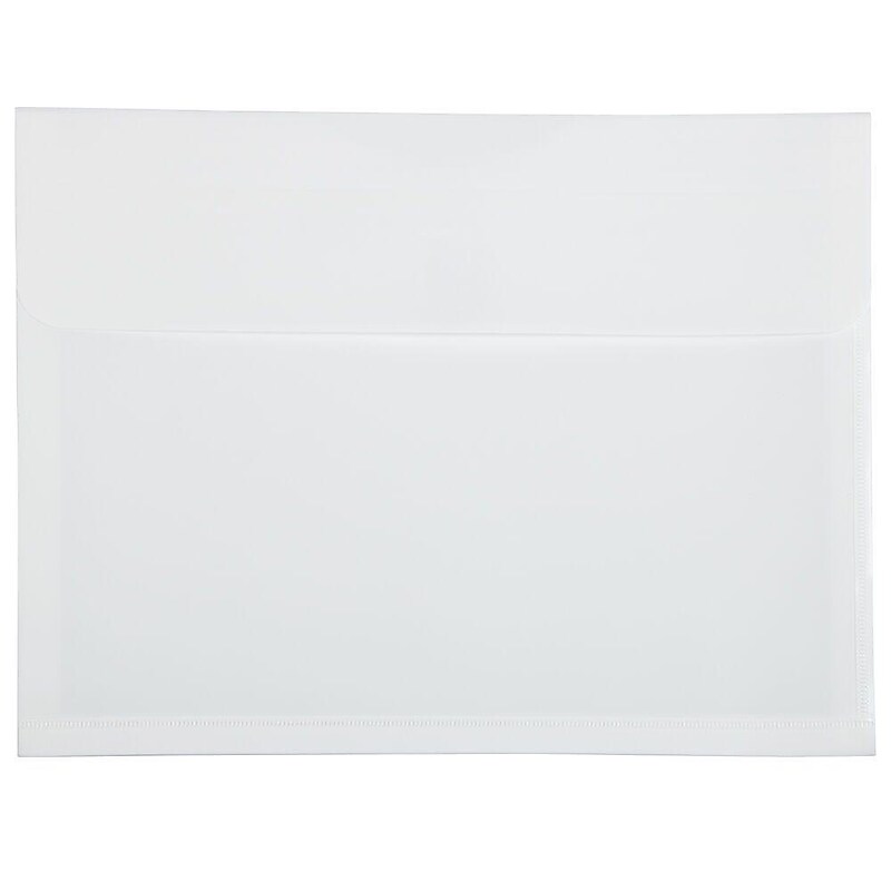 JAM Paper Premium Plastic Document File, 1 Pocket, Letter, White, 3/Pack (218V1whx3) image 1