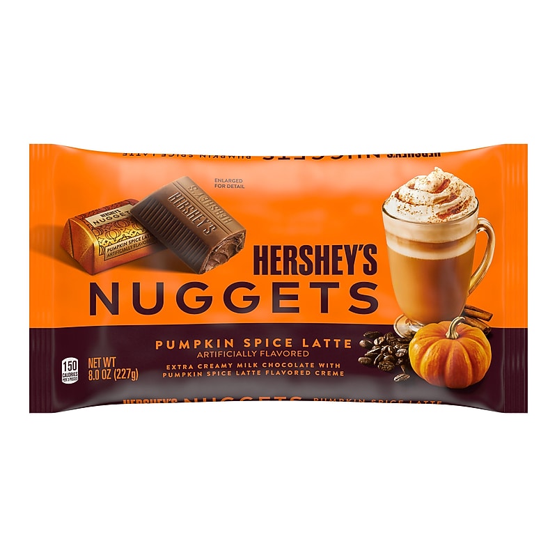 HERSHEY'S NUGGETS Pumpkin Spice Latte Flavored Milk Chocolate Pieces, 8 oz. (HEC45817) image 1